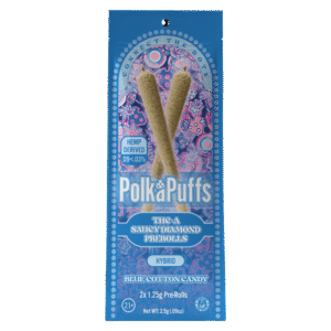 Blue Cotton Candy PolkaPuff